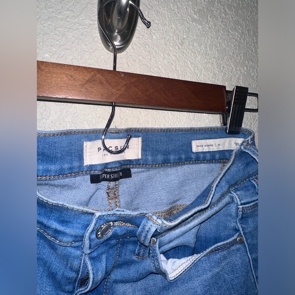 PacSun Super Stretch Blue Jeggings Ankle Length Size 24 - Picture 7 of 8